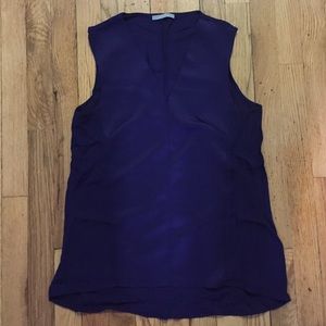 Zara Satin and Sheer Panel Tank Size Medium