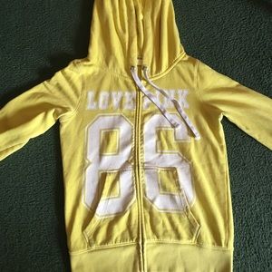 Yellow Victoria Secret Pink Zip-up