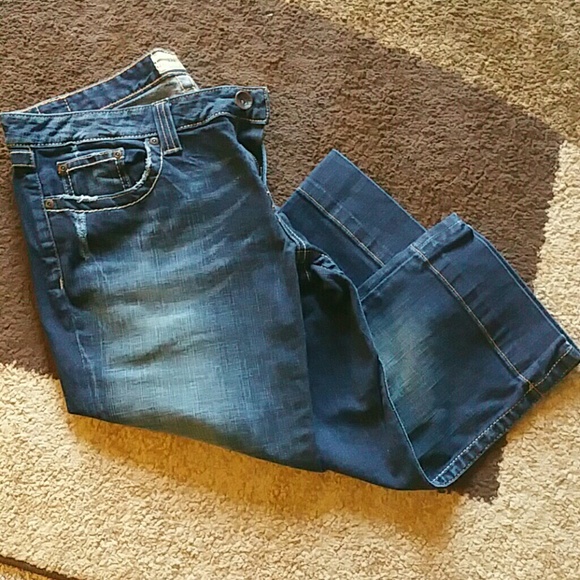 BKE distressed crop denim