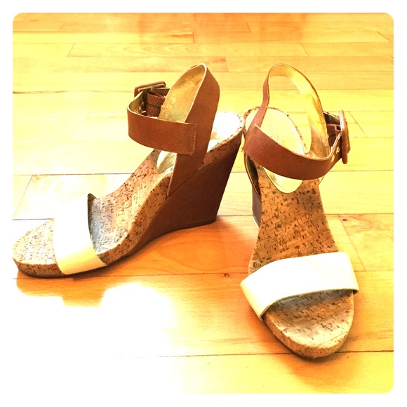 BCBG Ankle Strap Wedges