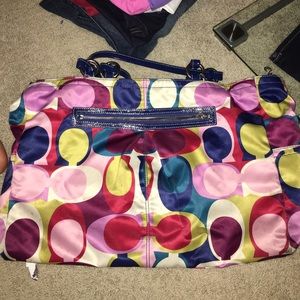 Multicolored Coach handbag