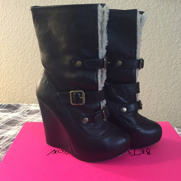 Betsey Johnson Shoes - Betsey Johnson Ryderrr Wedge Boots Betsey Johnson Shoes - Betsey Johnson Ryderrr Wedge Boots