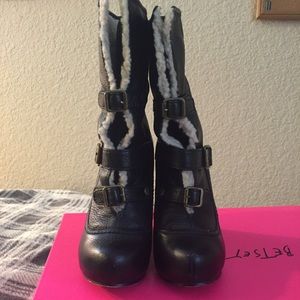 Betsey Johnson Shoes - Betsey Johnson Ryderrr Wedge Boots Betsey Johnson Shoes - Betsey Johnson Ryderrr Wedge Boots