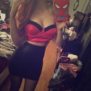 Pink bustier bra crop top