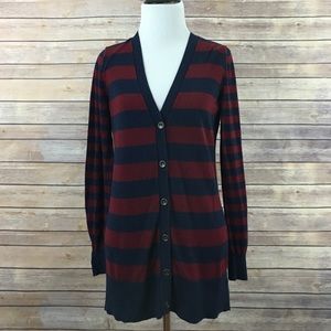 Navy & Maroon Cardigan