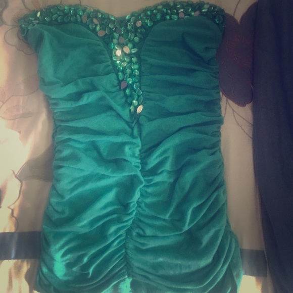 Teal/Aquamarine colored tube top