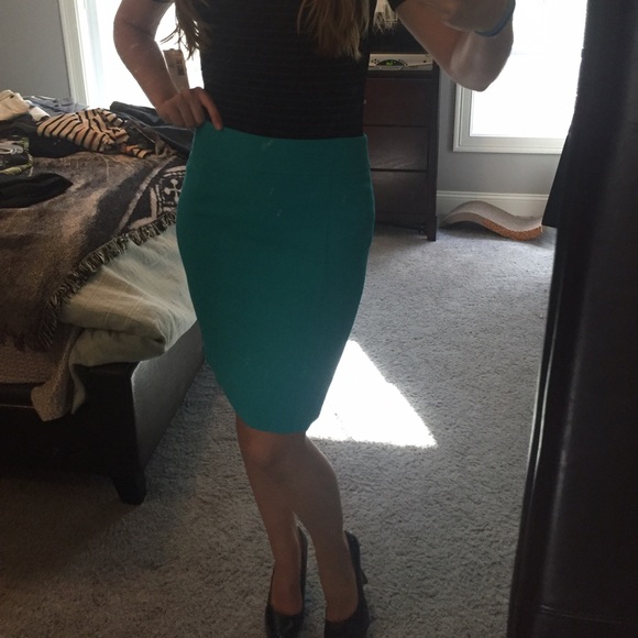 Teal Pencil Skirt- LOFT 2P