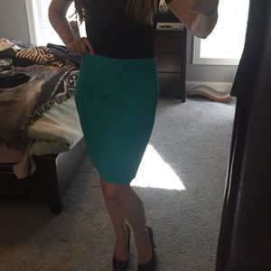 Teal Pencil Skirt- LOFT 2P
