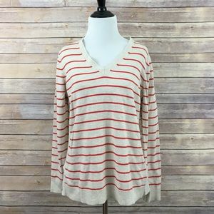 Red & Cream Striped Sweater from Gap