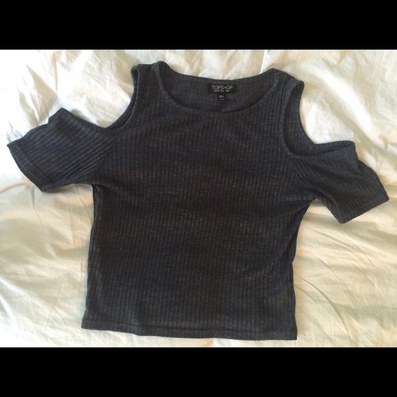 Topshop cut out shoulder top