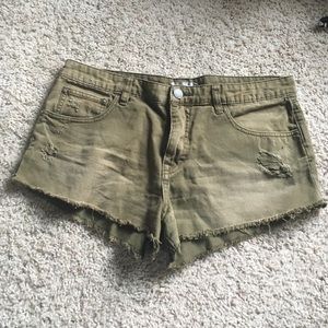 Free people green shorts