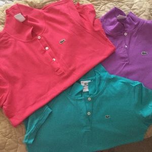 3 Lacoste polos