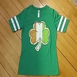 Green Irish flag shamrock shirt