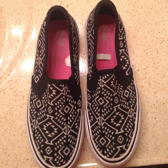 Aztec slide on sneakers