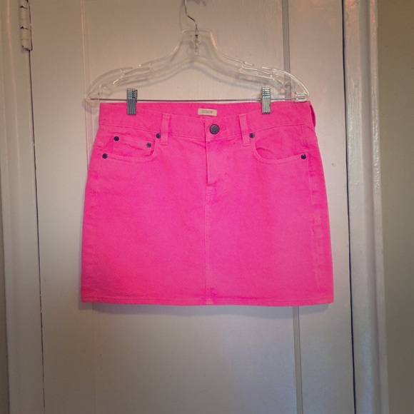 LAST CHANCE! Neon denim mini skirt from J. Crew!