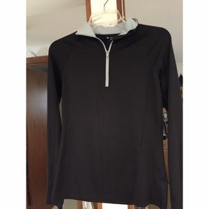 Black workout zip-up