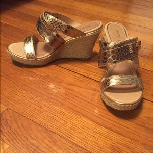 Sperry Gold Wedges