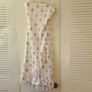 Strapless white dress