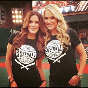 "Talk Baseball To Me" Women's Fitted Tee WORN ONCE