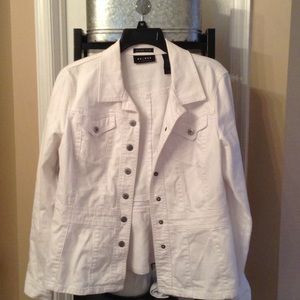 Access by Liz Claiborne white denim jacket
