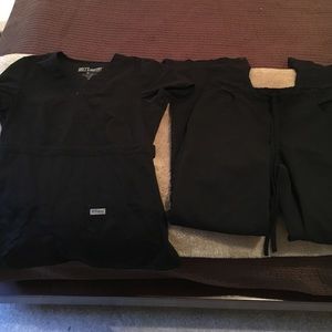 Black Greys anatomy scrub set