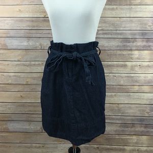 Denim Skirt with Tie