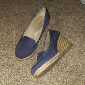 Navy blue wedges