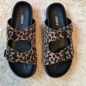 Soda Sandals Leopard Print
