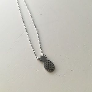 delicate silver pineapple charm necklace!