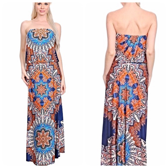 Stunning boho flattering strapless dress!👠 - Picture 3 of 4