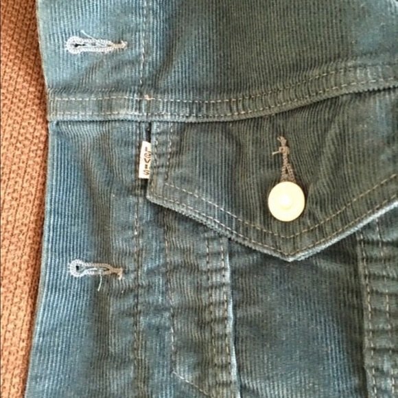 New Dark Teal Levis Corduroy jacket - Picture 3 of 3