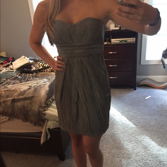 Grey, Drapped Cocktail Dress