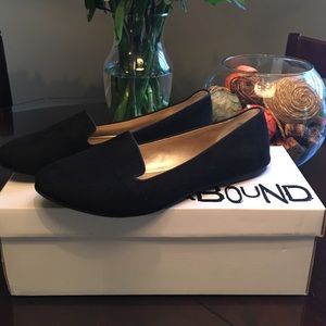 Black suede flats from Nordstrom