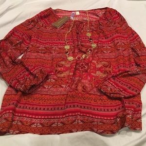 Francesca's long sleeve peasant top