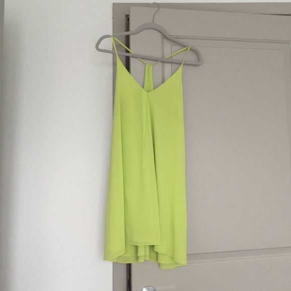 alice + olivia 'fierra' dress--medium, neon green