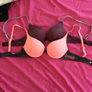 2/14$ PINK Push Up Bras
