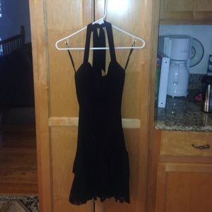 Black halter dress with ruffles Black halter dress with ruffles
