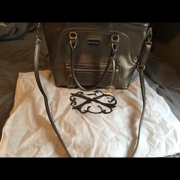 Stylish Christian Lacroix gold and silver handbag