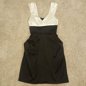 Trixxi Black and Beige Cocktail Dress