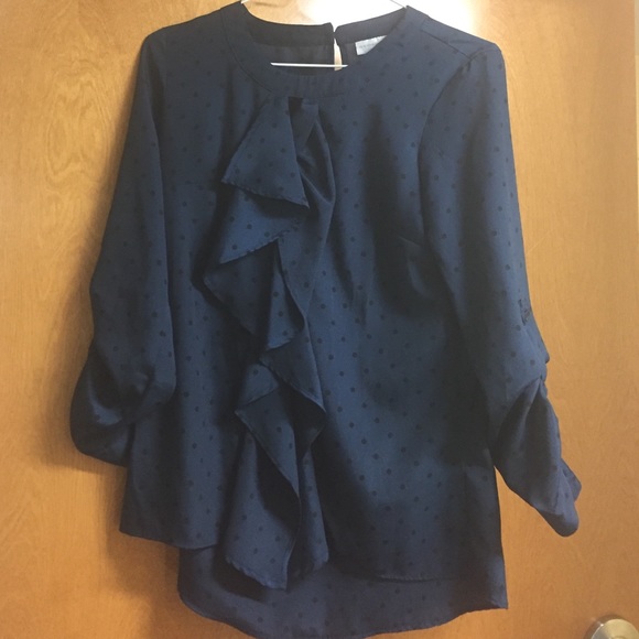 Ruffle front blouse