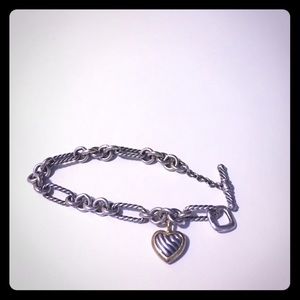 Tiffany's chain bracelet with heart charm