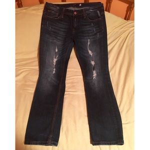 Vigoss Skinny Ripped and Embellished Jeans