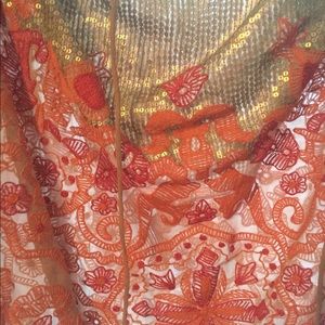 Anthropologie fully beaded blouse sz m