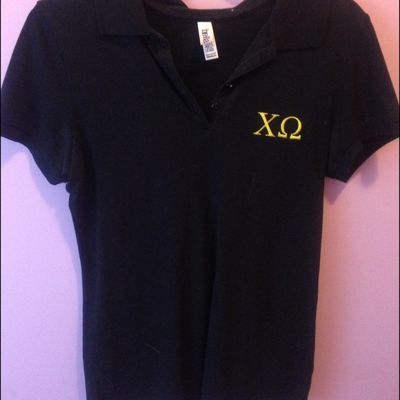 ΧΩ polo with yellow letters