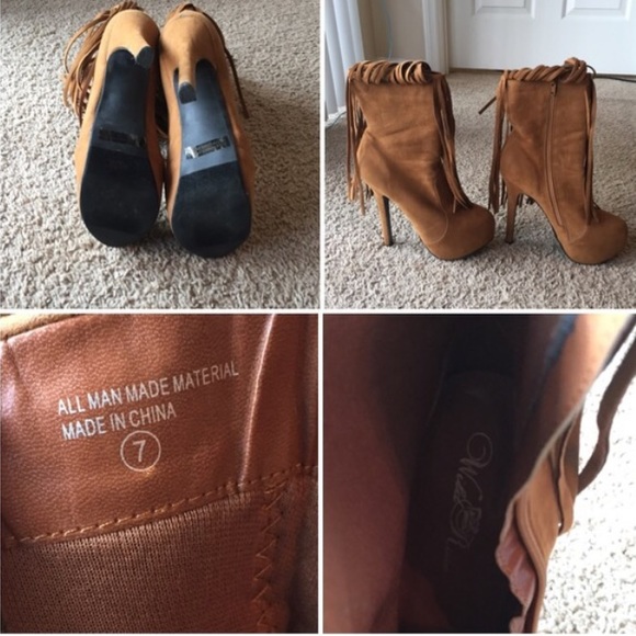 Fringe Brown Boots - Picture 4 of 4