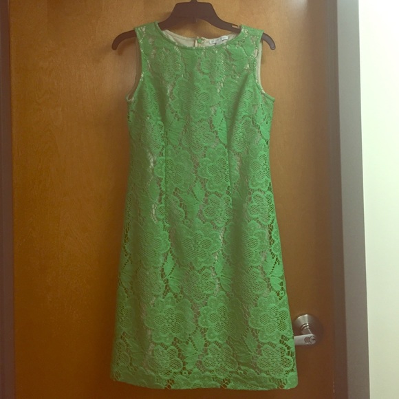 Green lace dress