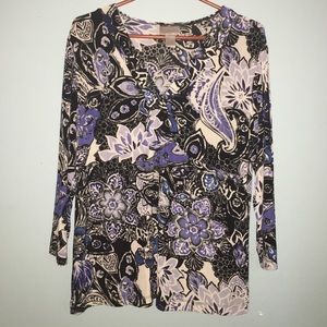 Chico's Floral Long-sleeve blouse