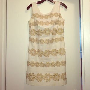 Lilly Pulitzer White & Gold Dress