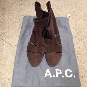 APC Brown ankle boots