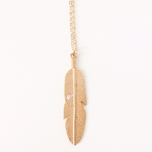 🌕BOGO 1/2 OFF🌕 Long Bohemian Feather Necklace - Picture 2 of 4